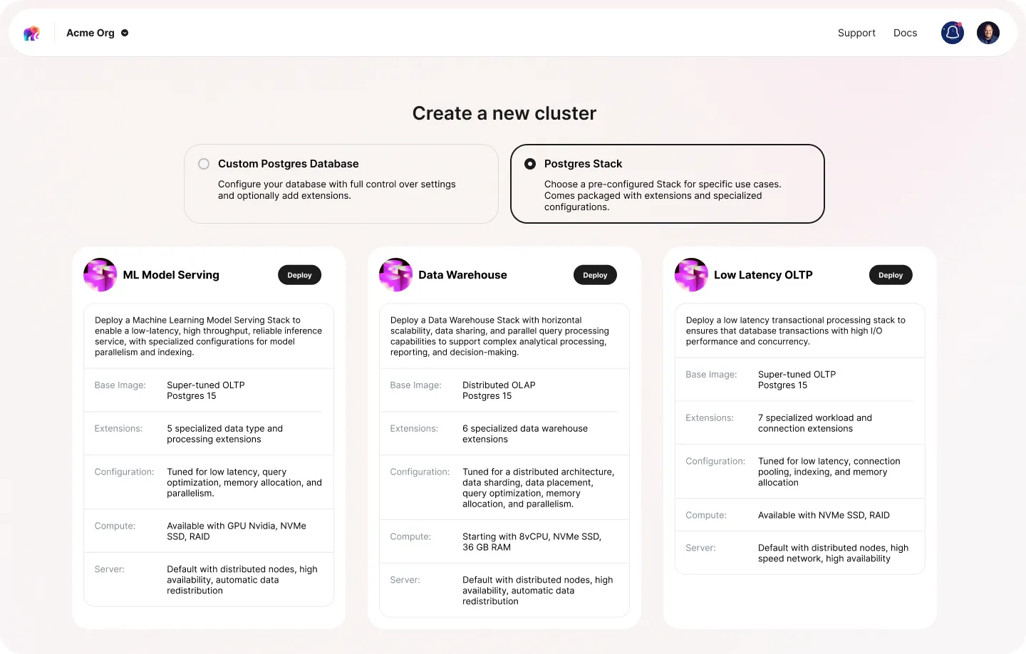 create cluster